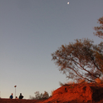 Filming in the Australian outback