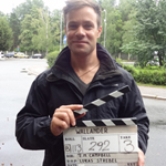 Filming on location in Latvia with Producer Sergei Serpuhov