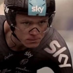 Chris Froome cycles the Eurotunnel filming new spot with Jaguar and Team Sky