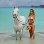 MJZ pairs model with talking horse in US Virgin Islands filming for DirecTV